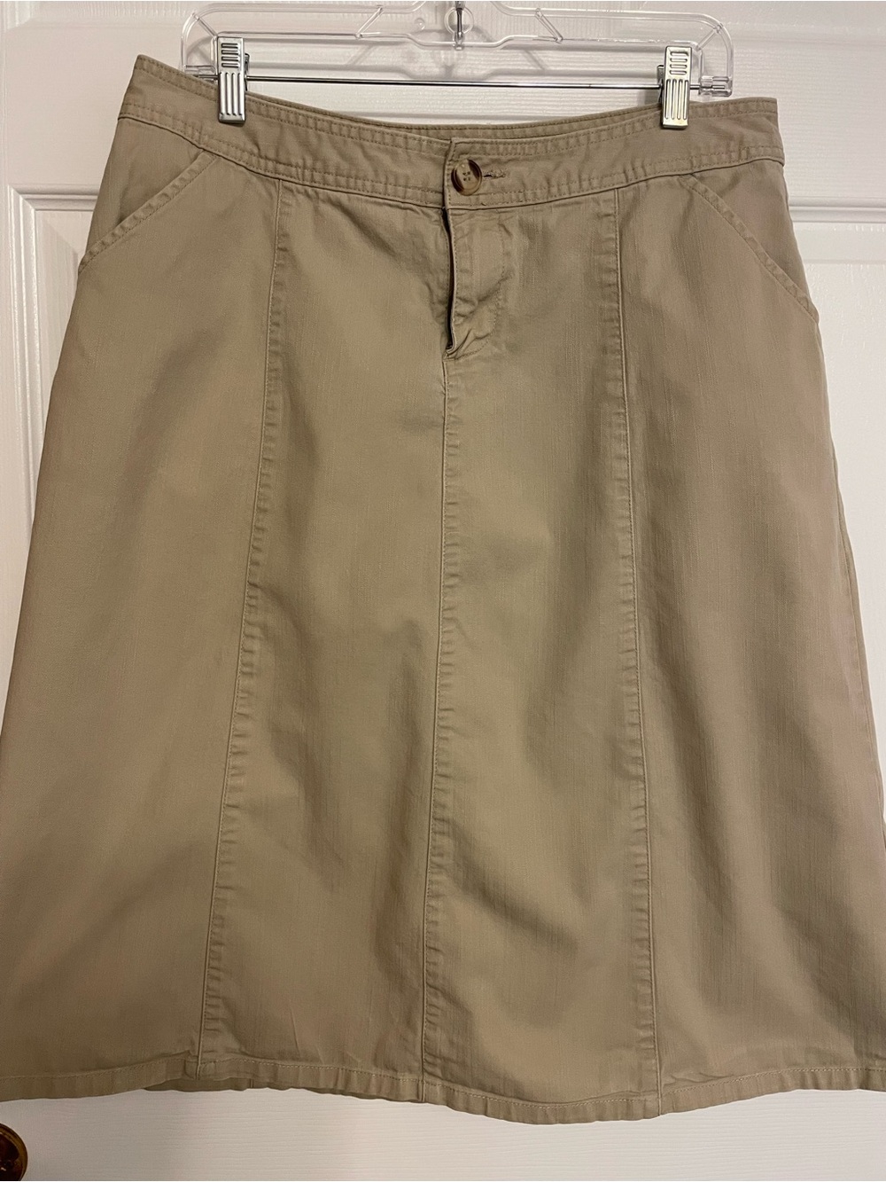 Christopher & Banks khaki A-line skirt
